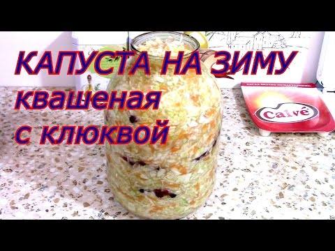 Квашеная капуста с клюквой: вкусный рецепт на зиму (видео) с фото